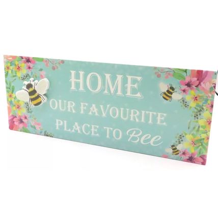 Home Our Favourite Place to Be Floral with Bee Detail Freestanding Ornament