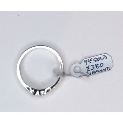 White Gold Diamond Ring 9ct N 1/2 Ex Shop Display Brand New Ret £380