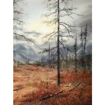 Forest Watercolor Painting Landscape