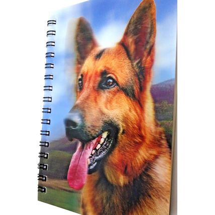 Short Haired German Shepherd 3D Notebook,
