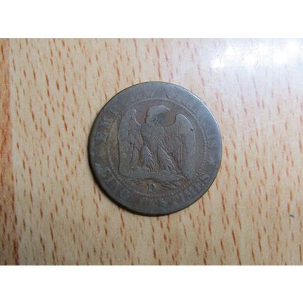 France 1856D Napoleon III 5 Centimes Coin