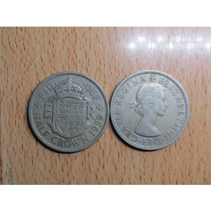 GB 1959 Elizabeth II Half Crown Coin