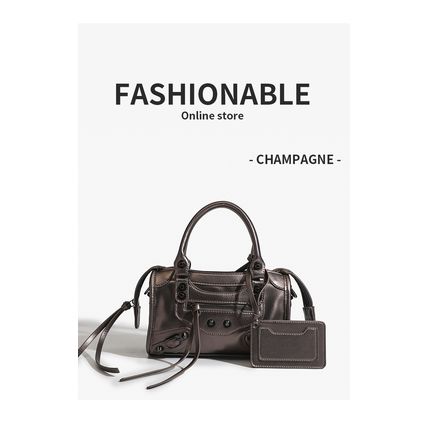 Women Vegan Leather Shoulder Tote Purse with Small Crossbody Bag Bronze