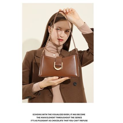 Genuine Leather Women Tote Bag Shoulder Bag Brown