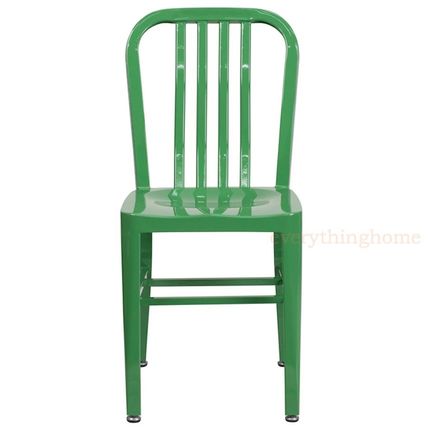 Mid-Century Green 'Navy' Style Dining Chair Cafe Patio Restaurant In-Outdoor