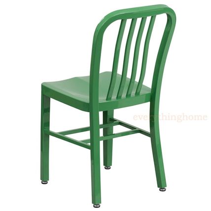 Mid-Century Green 'Navy' Style Dining Chair Cafe Patio Restaurant In-Outdoor