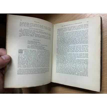 1887 LORD LYTTON "PELHAM" FICTION ANTIQUE FINE BINDING HARDBACK BOOK (P4)