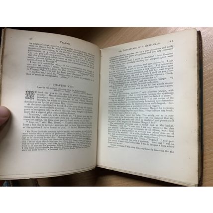 1887 LORD LYTTON "PELHAM" FICTION ANTIQUE FINE BINDING HARDBACK BOOK (P4)