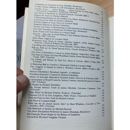 1966 1ST EDITION "RICHARD DIMBLEBY BROADCASTER" BBC VINTAGE PAPERBACK BOOK (P3)