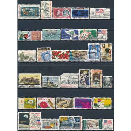 1000 Stamp Selection - USA - Used Hinged