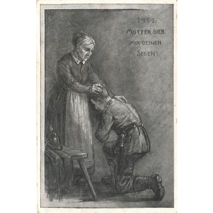 Mutter Gieb Mir Deinen Segen 1914 WW1 Ortenberg Sent By German Soldier Postcard