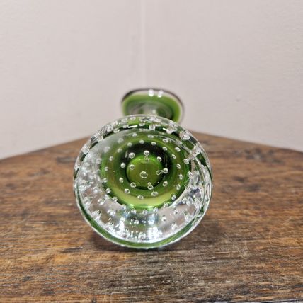 Mid Century Green Swedish Aseda Glasbruk Glass Vase