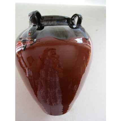 Large 29cm tall Spanish Olive Oil Jar in glazed terracotta