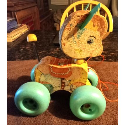 Old Vintage Original Fisher Price Patch Pony # 616 8 3/4" Tall 1963