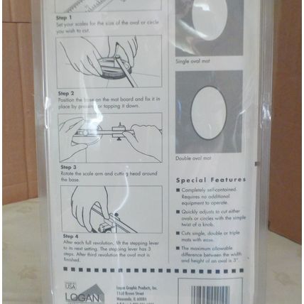 Logan Oval & Circle Mat Cutter Model 201 - 3 Step - NEW & SEALED
