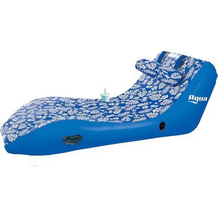 Aqua Ultra-Comfort Floating Pool Chair & Lake Raft with Pillow – Heavy Duty Pool