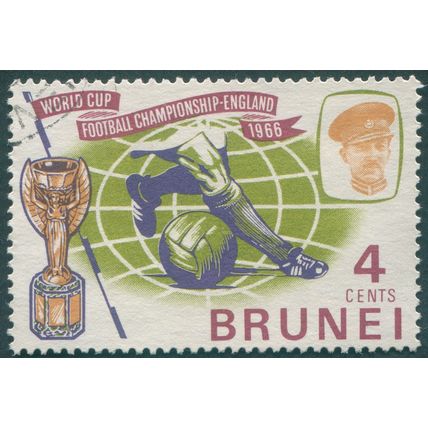 Brunei 1966 4c. World Cup Football Championship SG140 used