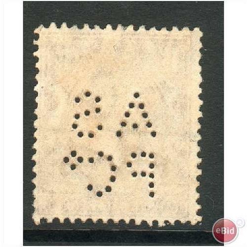 GB stamps 1934-36 KGV 1&1/2d red brown SG362 perfin - 2