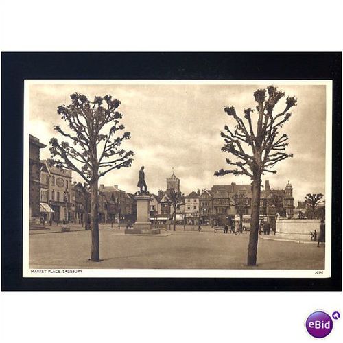 Wiltshire SALISBURY Market Place Postcard by Harvey Barton (20397)