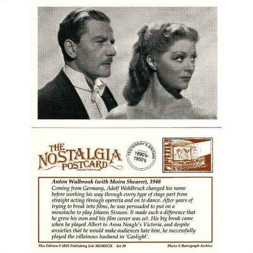 Postcard Anton Wallbrook Moira Shearer 1948 British Film Stage Actor Actress