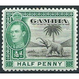 Gambia 1938 SG150 1/2d Black & Emerald-Green Mounted Mint .. ..