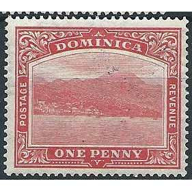 Dominica 1921 SG63 1d Carmine-Red Mounted Mint ... .