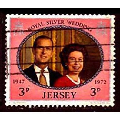 Jersey 1972 - Royal Wedding 1 x 3p Used Stamp