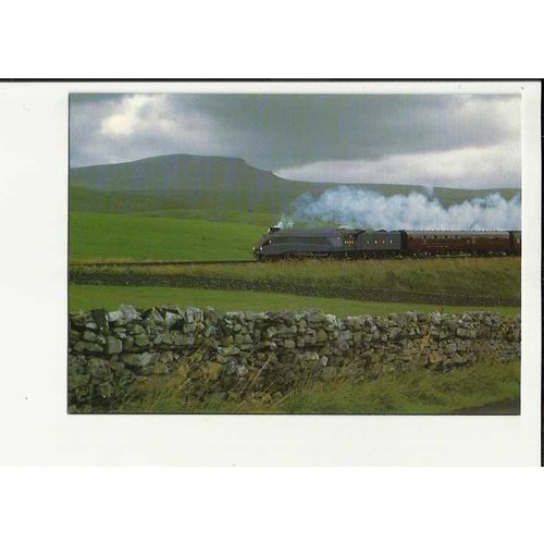 Railway LNER 4468 "Mallard" Postcard by Keighley & W.V.Railway (WV171)