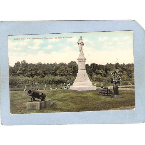 Rhode Island Central Falls Moshassuck Cemetery Soldiers Monument~235