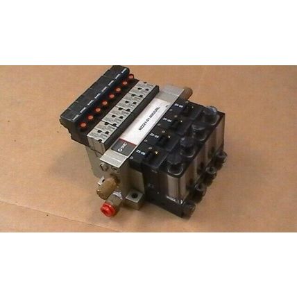 SMC NZZX1-01-0002USL Manifold with (4)ZX-05 (4)VJ314 (4)VJ324M