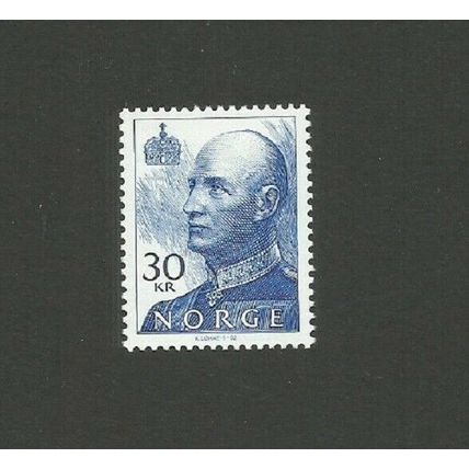 Norway 1992 King Harald 30k Blue Mounted Mint SG 1138
