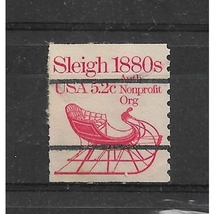 UnitedStates.SG1871 5.2c Sleigh,1880's.Fine Used.Feb23k