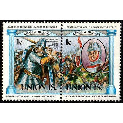 Union Island 1984 Kings & Queens Pair 1c MNH Stamps St. Vincent & Grenadines