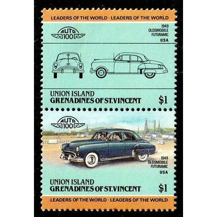 Union Island 1985 Cars Se-tenant Pair $1 MNH Stamps St. Vincent & Grenadines