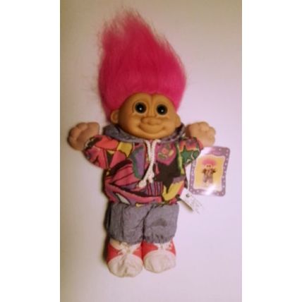 Vintage Russ ROCKY Softbody 8" Troll with Hangtag #2404