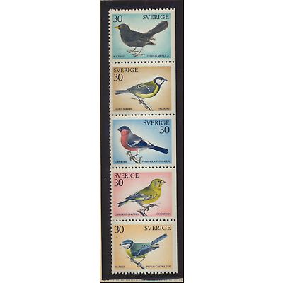 Sweden Stamps Scott #873 To 877, Mint Never Hinged, Strip of 5