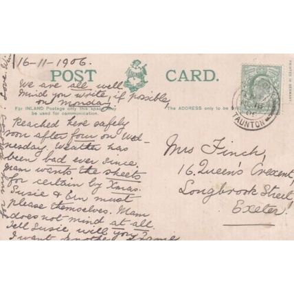 Selworthy near Porlock Somerset Postcard posted 1906 VGC
