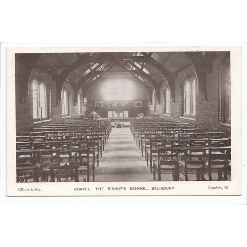 Chapel The Bishop's School Salisbury Postcard Wiltshire