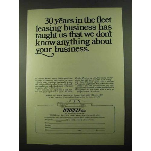 1969 Wheels Inc. Ad - The Fleet Leasing Business