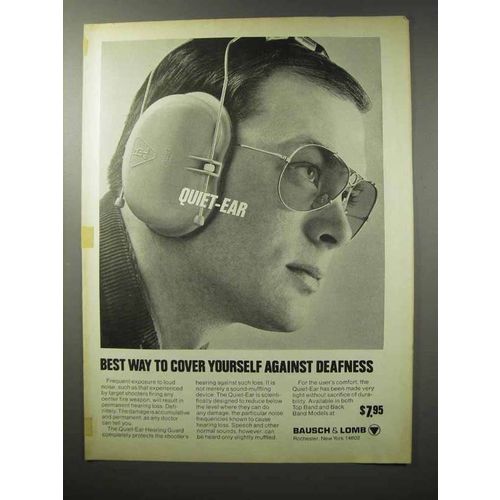 1970 Bausch & Lomb Quiet-Ear Hearing Guard Ad