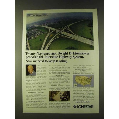 1979 Lonestar Cement Ad - Dwight D. Eisenhower