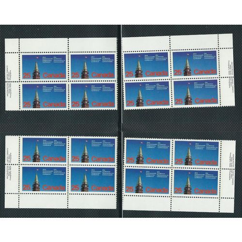 canada imprint tagged inscription blocks sg894 mnh sg 894 matched blocks