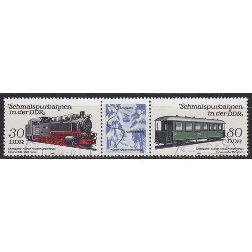 GERMANY DDR [1984] MiNr 2864 WZd577 ( OO/used ) Eisenbahn