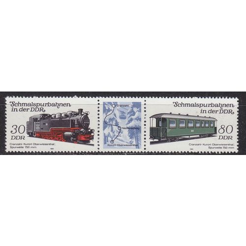 GERMANY DDR [1984] MiNr 2864 WZd577 ( **/mnh ) Eisenbahn