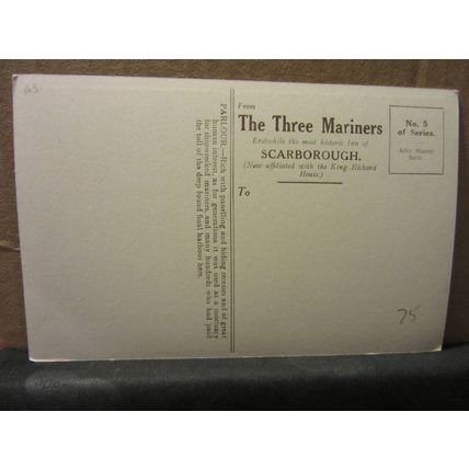 THE THREE MARINERS, SCARBOROUGH, YORKSHIRE unused antique postcard =