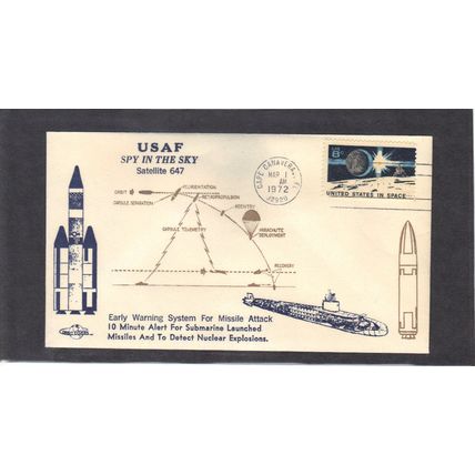 Orbit Covers Satellite 647 1434 8c Space (Cachet-U/A) CV42795