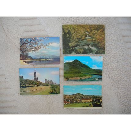5 old Scottish (Scotland) Postcards – Loch Lomond, Mennock Pass, Balgay, Dundee.