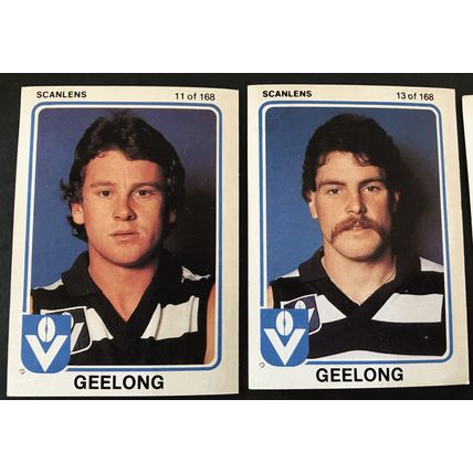 6 x 1979 Football Cards Geelong