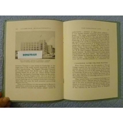 CAMBRIDGE MASSACHUSETTS 1928 RARE CHAMBER OF COMMERCE ILUSTRATED BOOKLET