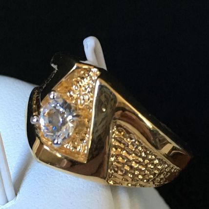 Man's Ring 18K HGE Gold Plate with Accent #380 USA Seller